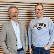 Photo with Christoph Hüning, Nico Lumma, creator of the AI tool GRID